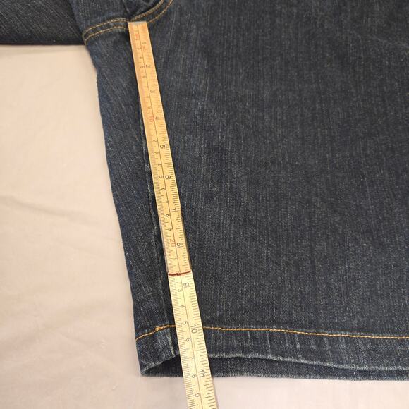 Goddess Womens Size 24 Denim Shorts Bermuda Dark Wash Stretch Beach Vacation - Picture 7 of 16